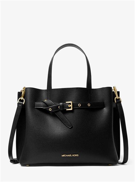 michael michael kors emilia large pebbled leather satchel